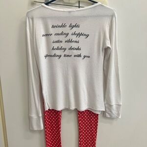 Wildfox Intimates Women's Holiday PJ Set- Red w/White Polka- Dots- Size XS